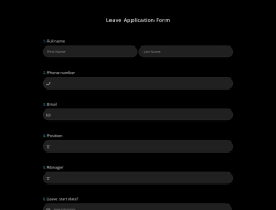 Free Online Leave Application Form Template - forms.app