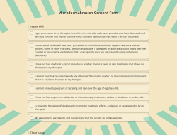 Microdermabrasion Consent Form