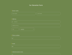 Car Donation Form 