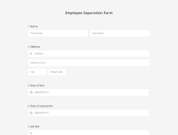 Employee Separation Form 
