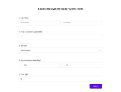 Equal Employment Opportunity Form 