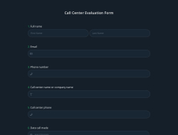 Call Center Evaluation Form