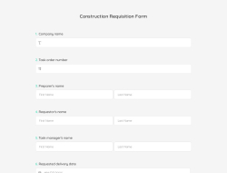 Construction Requisition Form