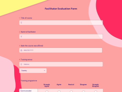 Facilitator Evaluation Form