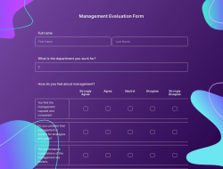 Management Evaluation Form