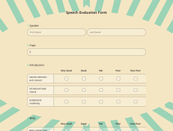 Speech Evaluation Form