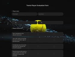 Tennis Player Evaluation Form