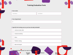 Training Evaluation Form 