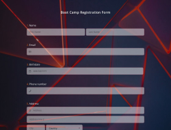 Boot Camp Registration Form