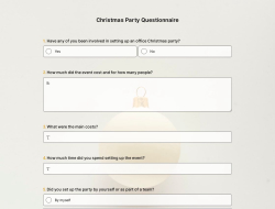 Christmas Party Questionnaire 