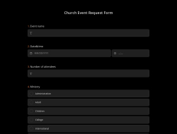 Church Event Request Form 