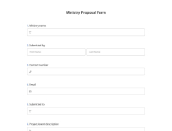 Ministry Proposal Form