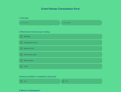 Event Planner Consultation Form Template 