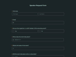 Speaker Request Form 