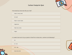 Carbon Footprint Quiz