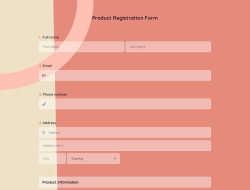 Product Registration Form 
