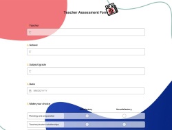 Teacher Assessment Form