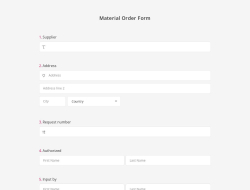 Material Order Form