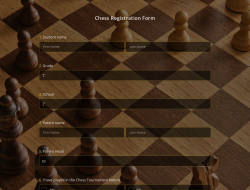 Chess Registration Form