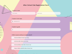 After School Club Registration Form