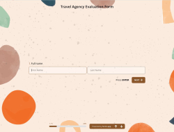 Travel Agency Evaluation Form 