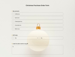 Christmas Purchase Order Form