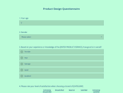 Product Design Questionnaire