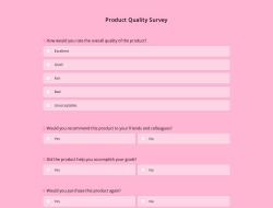 Product Quality Survey