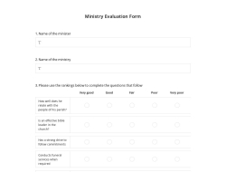 Ministry Evaluation Form