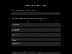 Instructor Evaluation Form