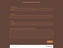 Library Book Request Form