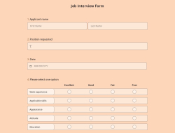 Job Interview Form