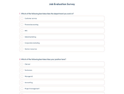 Job Evaluation Survey