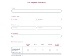 Coaching Evaluation Form