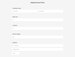 Unpaid Leave Form