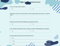 Fitness Center Satisfaction Survey