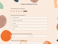 Program Satisfaction Survey