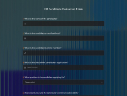 HR Candidate Evaluation Form