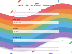 Equality And Diversity Officer Job Application Form