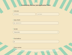 Community Worker Job Application Form