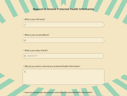 Request to Amend Protected Health Information