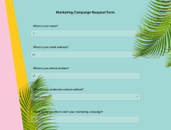 Marketing Campaign Request Form