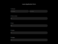 Leave Application Form