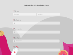 Health Visitor Job Application Form
