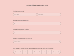 Team Building Evaluation Form