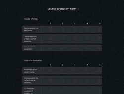 Course Evaluation Form