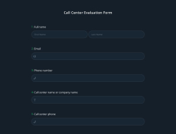 Call Center Evaluation Form