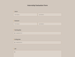 Internship Evaluation Form