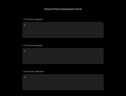 Church Event Evaluation Form 