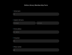 Online Library Membership Form